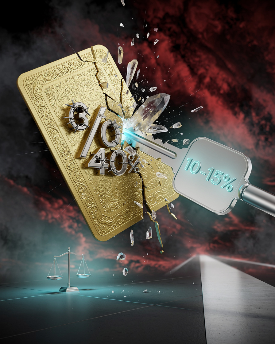 Символическое изображение замены дорогого долга по кредитной карте на более дешёвый займ.